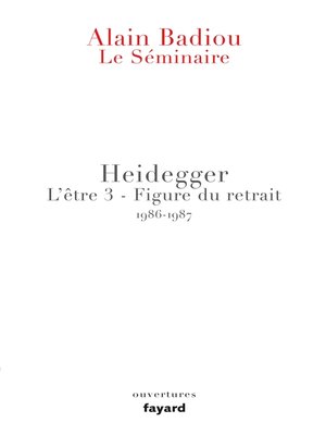 cover image of Le Séminaire--Heidegger